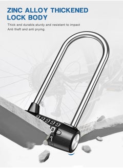 HomarKet 5 Digit Combination Padlock, 4.65 Inch Long Shackle Resettable Padlock, Lengthened Gym Lock Waterproof for School, Employee, Gym & Sports Locker, Gate, Case, Toolbox, Fence - Black  - Image 4