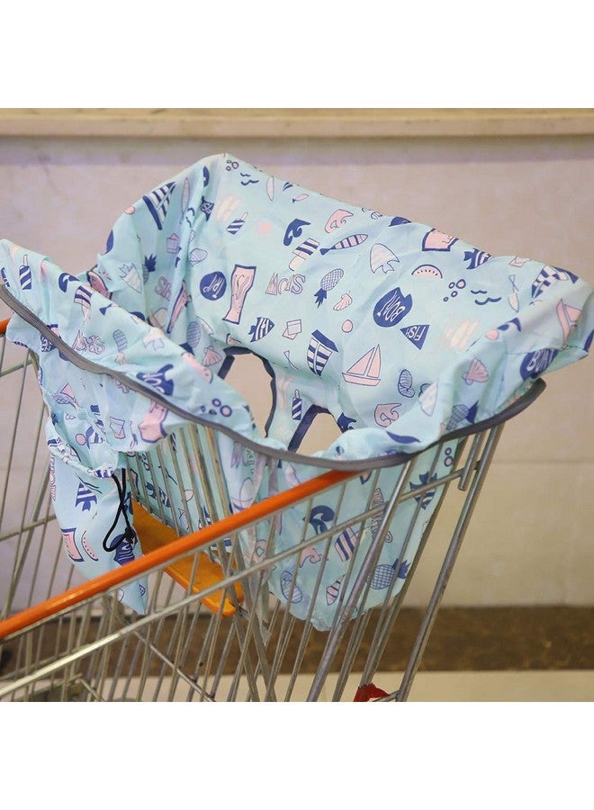Zerodis Baby Seat Cover, Shopping Cart Cover for Baby Foldable Baby Grocery Cart Cover Soft Shopping Cart Cover Easy to Install High Chair Cover Mom 25.5x13.7x15.7inch - Image 3