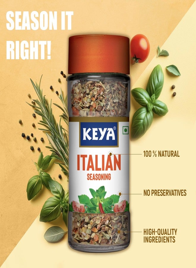 Keya Italian Seasoning, All Natural & Healthy Italian Spice Blend for Pizza, Pasta| Glass Bottle | Premium Herbs and Spices 35gm - Image 4