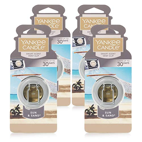 Yankee Candle Car Freshener Smart-Scent Vent Clips, 4-PACK (Sun & Sand) - Image 1