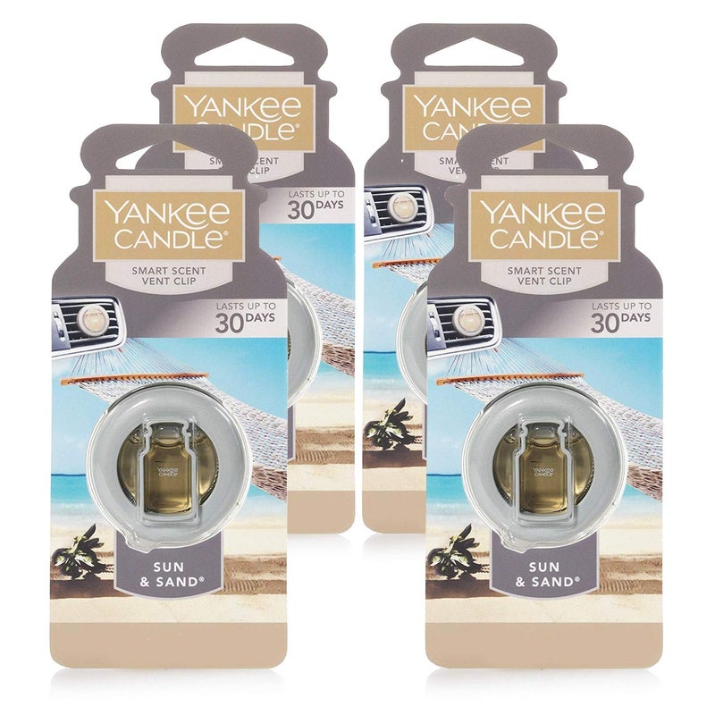 Yankee Candle Car Freshener Smart-Scent Vent Clips, 4-PACK (Sun & Sand) - Image 4