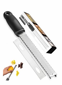 Lemon Zester, Cheese Grater, Premium Citrus Zester, Kitchen Grater for Parmesan, Chocolate, Fruits, Vegetables, Ginger, Garlic, Nutmeg, Stainless Steel Kitchen Cheese Grater