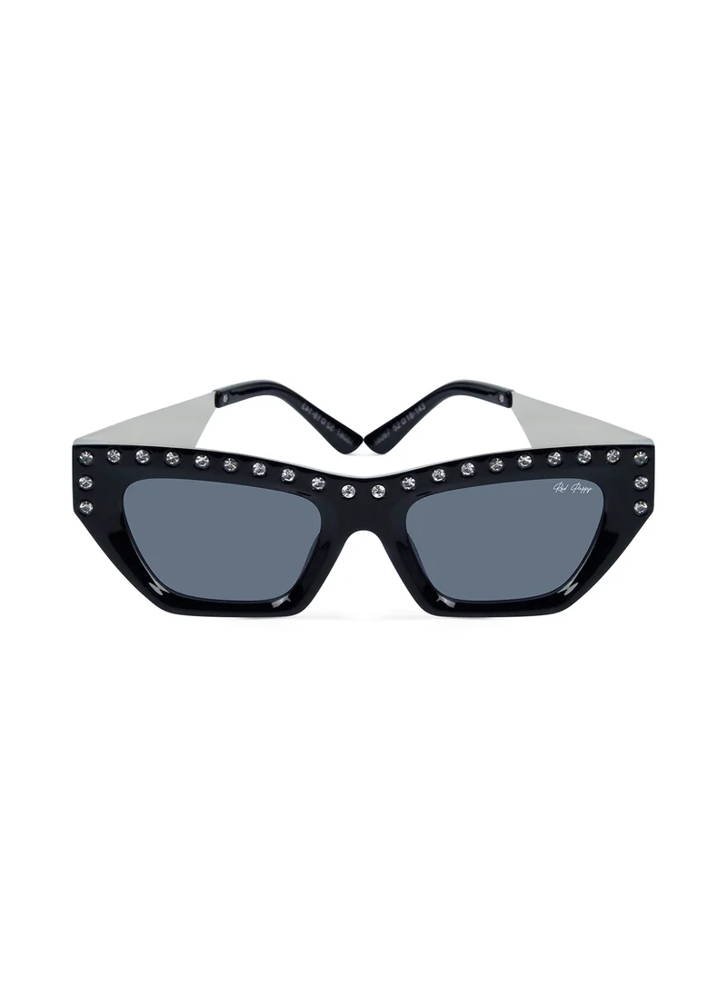 Woggles Red Pappy Vivara Black Cateye Sunglasses