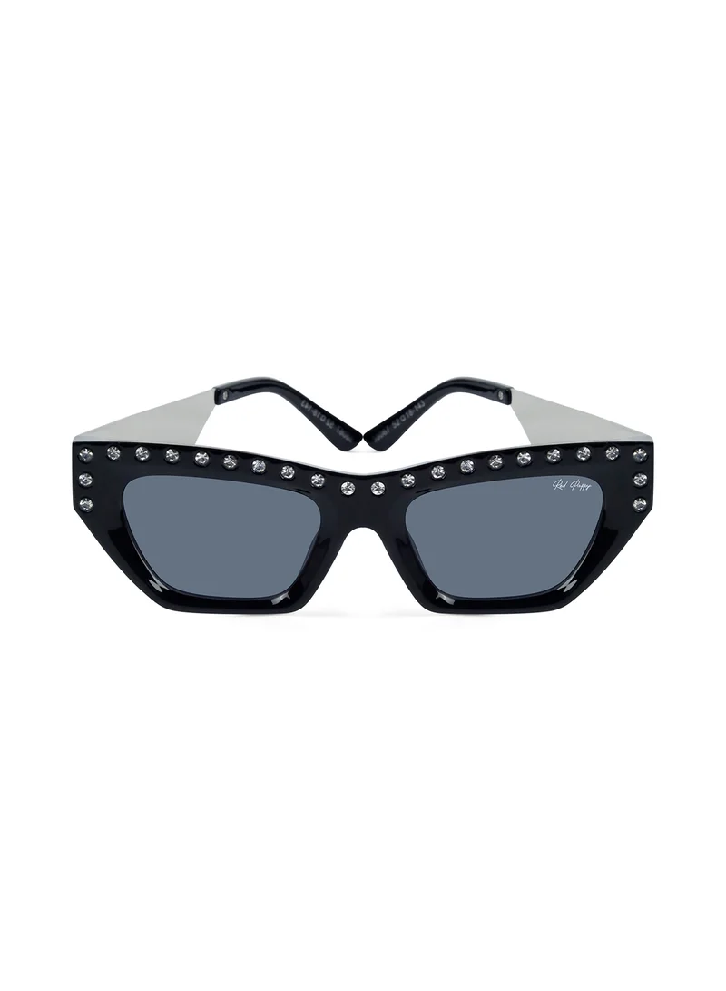 Woggles Red Pappy Vivara Black Cateye Sunglasses
