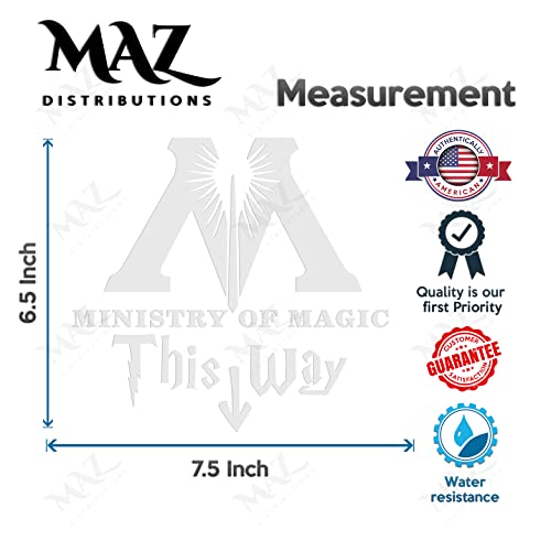 MAZ DISTRIBUTIONS– Ministry of Magic This Way Sticker – Vinyl Toilet Sticker for Washroom and Bathroom – Indoor & Outdoor Use – Waterproof Decal for Guestroom Toilet Seat – Toilets Wall Decal- MAZ 447 - Image 4