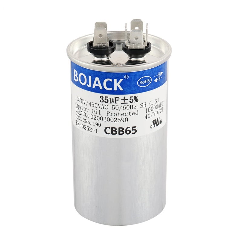 BOJACK مكثف دائري لبدء المحركات والمراوح BOJACK 35 µF 450V AC CBB65 - Image 1