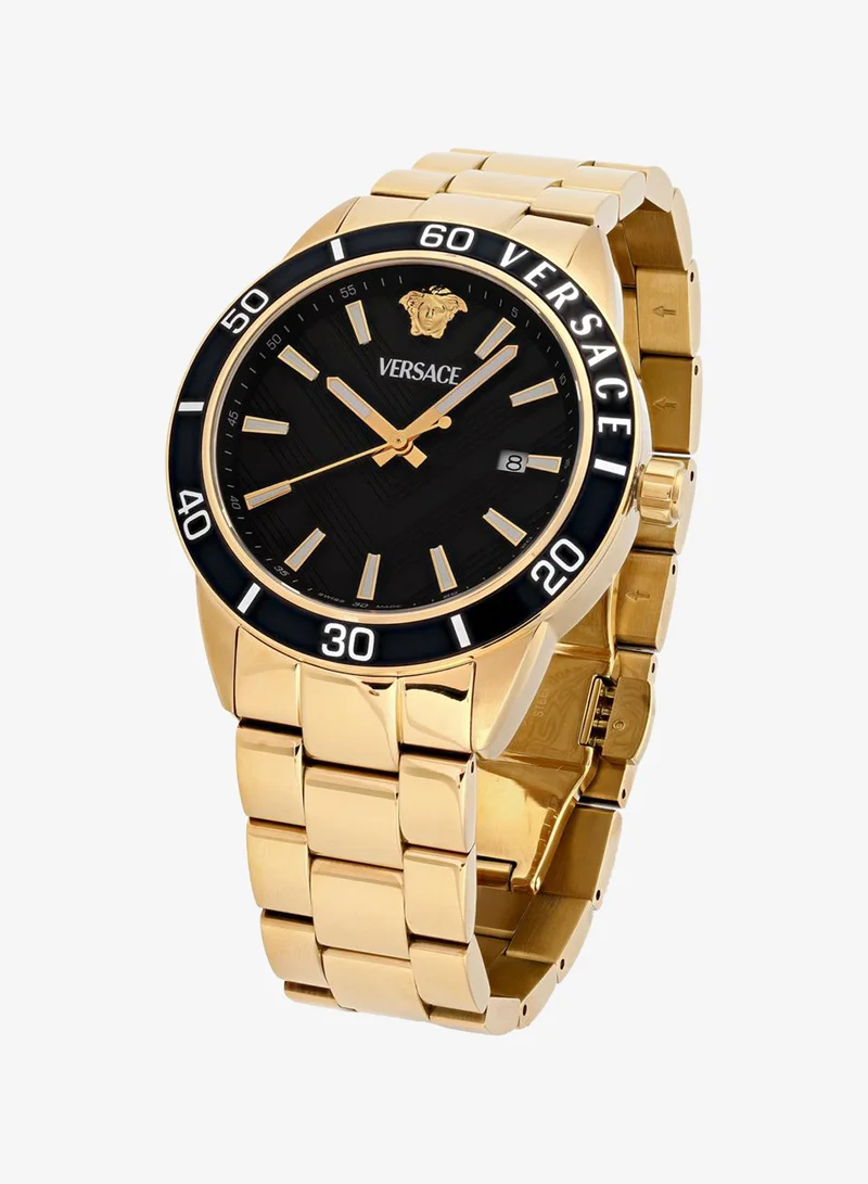فيرزاتشي Greca Urban Quartz Black Dial Watch