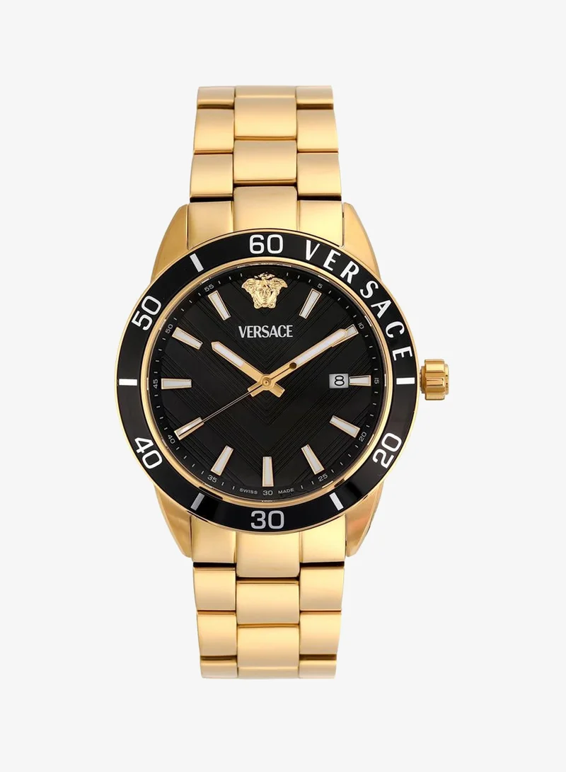 فيرزاتشي Greca Urban Quartz Black Dial Watch