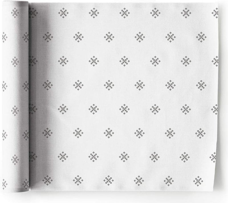 MY DRAP Linen Printed Dinner Napkin  126 x 126 in  6 Units per Roll  Silver Stars - Image 1