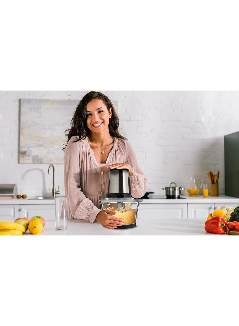 Silver Crest Pro Electric Meat Chopper 3000W, Large 3.8L Stainless Steel Bowl, 2-in-1 Food Processor, Safety Interlock System, Powerful Motor, Multiple Blades and Easy-Clean Detachable Parts for Kitchen Use - Image 5
