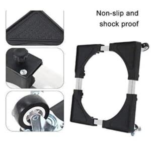 REPLEX Heavy Duty Adjustable Metal StandTrolley with Wheels FrontTop Loading Washing Machine Fridge Dishwasher Stand - Image 2