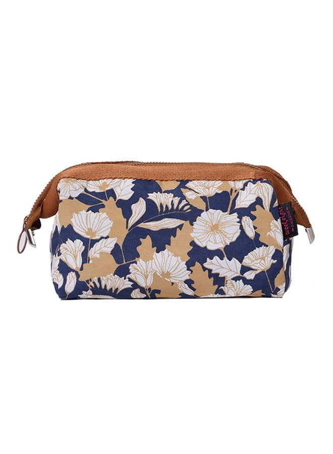 Flamingo Flower Print Cosmetic Bag Multicolour