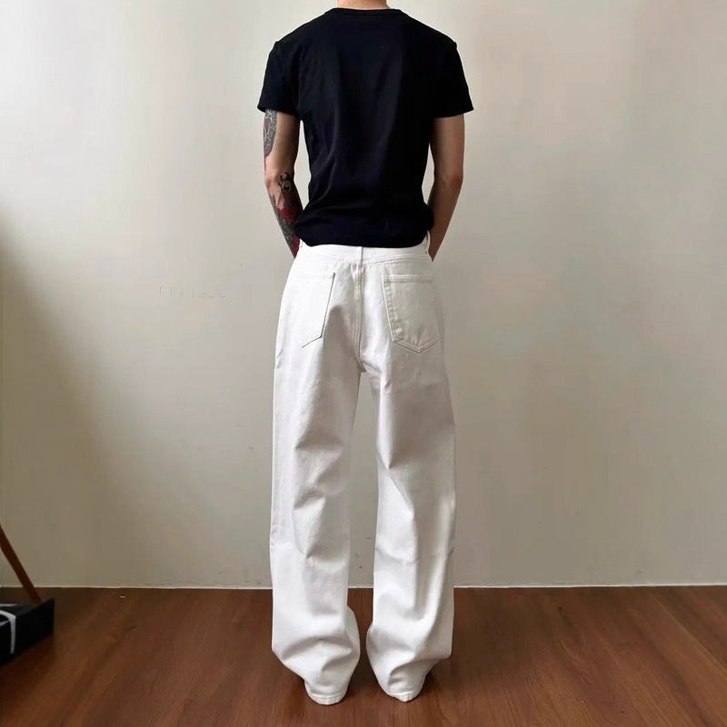 Unisex Classic Denim Jeans Loose Fit Daily Outdoor Wear - Image 4