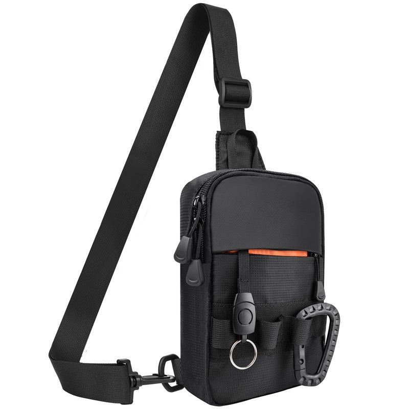 DEYACE Mens Sling Bag, YKK Zippers Small Crossbody Bag for Hiking Travel Work, Water Resistant Utility EDC Mini Chest Bag - Image 1