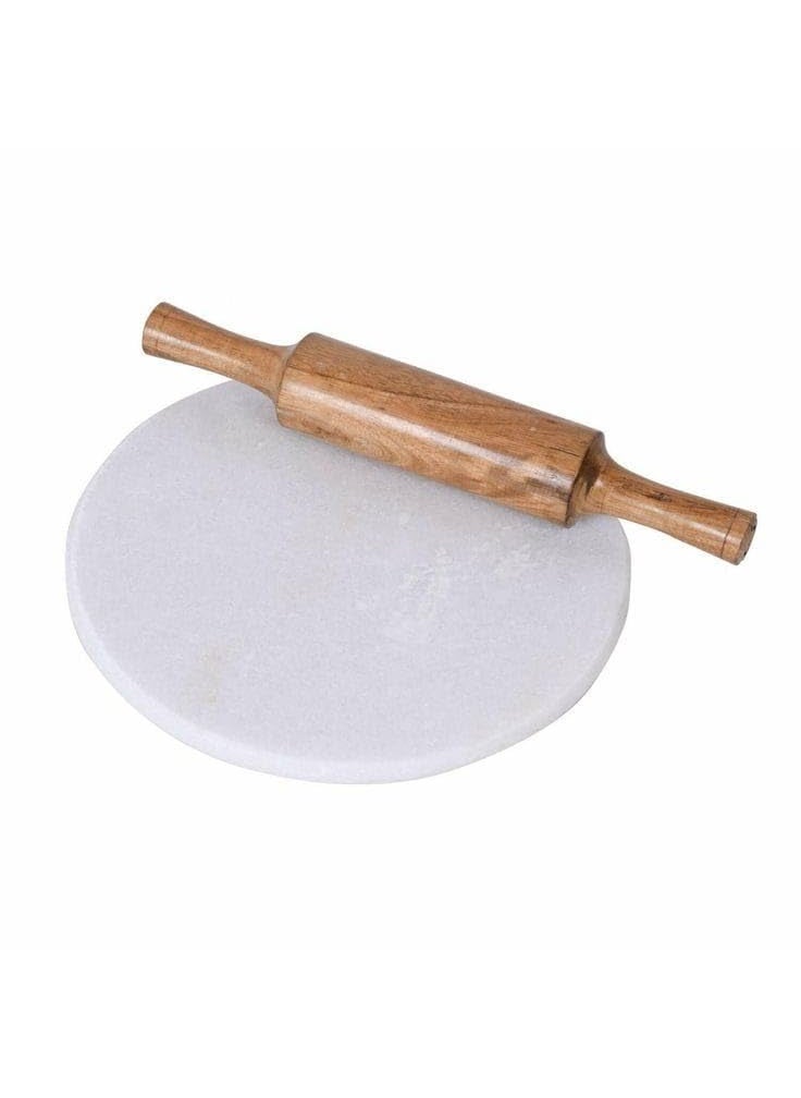 CHULO CHULO CHKLA BELAN Set for KITHCENROTI MakerCHKLA BELANCHAPATI MakerRolling PIN and Board White  - Image 1