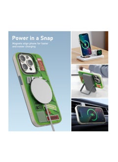 Mezone Destroyer iPhone 15 Pro Max MagSafe Case, Shockproof & Reinforced Corners With Air guard, Strong Magnetic Lock, Anti-Yellowing & Detachable Metal Button, Yellow Green  - Image 3