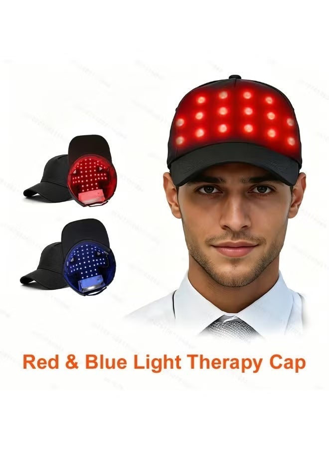 BlueFire Advanced Red & Infrared Light Therapy Hair Growth Cap for Men & Women – 56 LED Medical-Grade Laser Hat with 450nm Blue, 660nm Red & 850nm Near Infrared Light – Rechargeable Portable Hair Regrowth & Scalp Care Device with 4 Therapy Modes, Auto Timer & Comfortable PU Light Board - Image 1