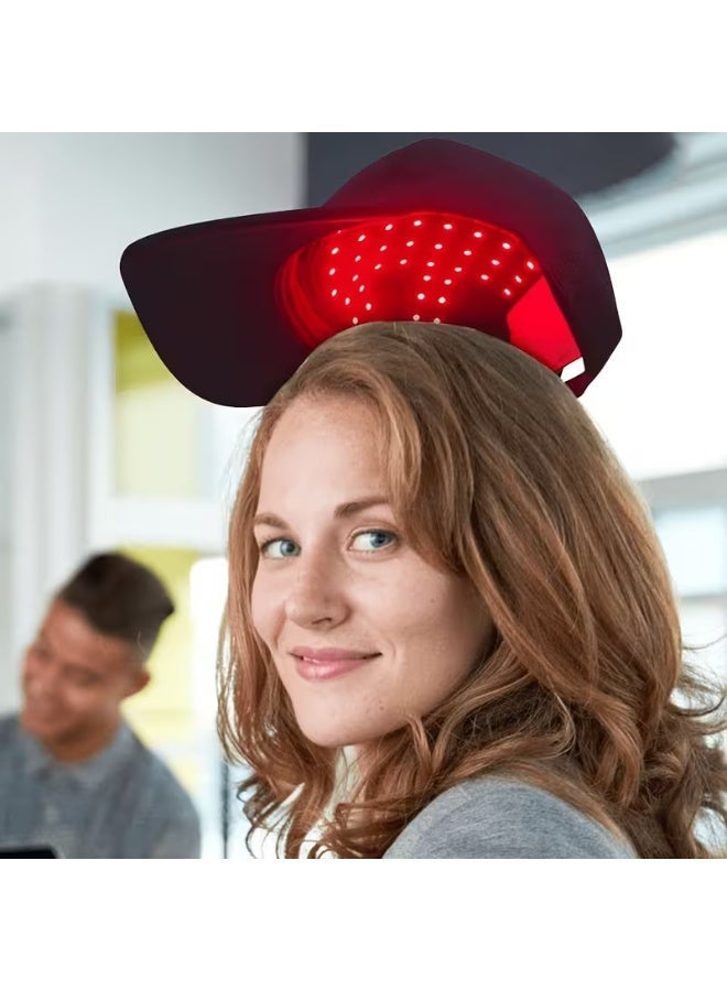 BlueFire Advanced Red & Infrared Light Therapy Hair Growth Cap for Men & Women – 56 LED Medical-Grade Laser Hat with 450nm Blue, 660nm Red & 850nm Near Infrared Light – Rechargeable Portable Hair Regrowth & Scalp Care Device with 4 Therapy Modes, Auto Timer & Comfortable PU Light Board - Image 4