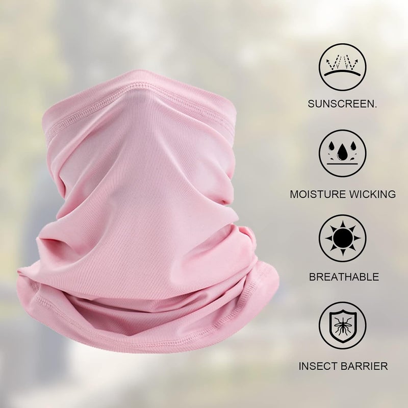 Cooling Neck Gaiter 4-Pack UPF 50+ Fabric Cooling Technology - Multi-Functional Convertible Design Face Cover Scarf for Outdoor Sports Fishing Family Activities - Image 1