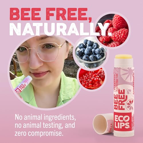 Eco Lips Bee Free Variety Pack Vegan Lip Balm | Candelilla Wax, Cocoa Butter & Coconut Oil Lip Care. Soothe & Moisturize Dry, Chapped Lips - 100% Plastic-Free Plant Pod Packaging - Made in USA - Image 2