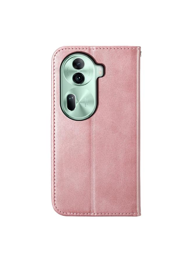 اس-توب جراب هاتف OPPO Reno11 من الجلد المغناطيسي بتصميم شبكي مكعب من الصين - Image 3