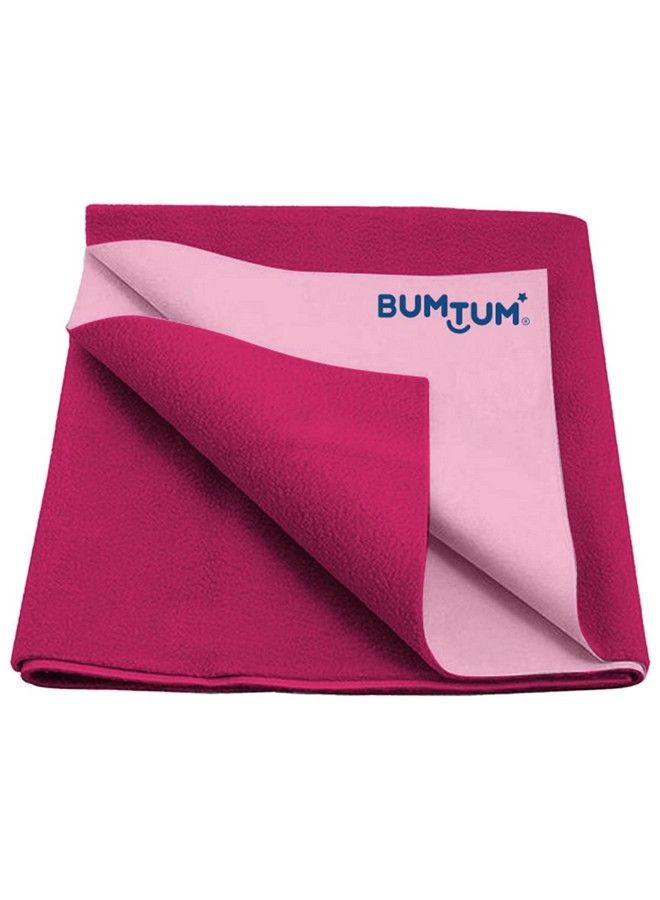 Bumtum Baby Dry Sheet Waterproof Soft Fleece Baby Bed Protector ; Antibacterial & Odour Free ; Extra Absorbant Reuseable & Washable (Hot Pink Medium Size 100 * 70Cm Pack Of 1) - Image 2