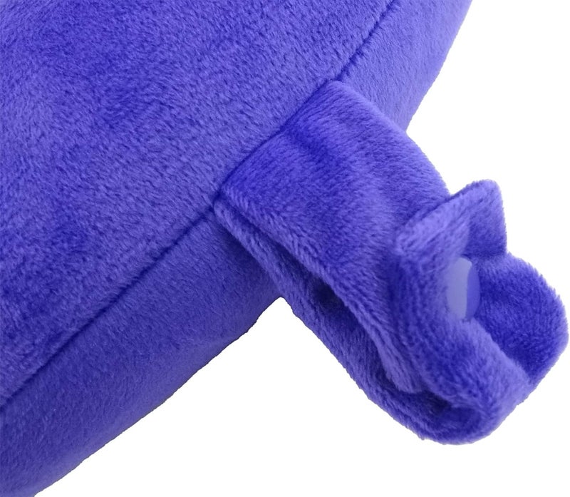 Wolf Essentials Kids Travel Neck Pillow - Cozy Soft Microfiber, Compact Design for Airplane, Car Seat, or Toddler Travel Support – Purple - Image 3
