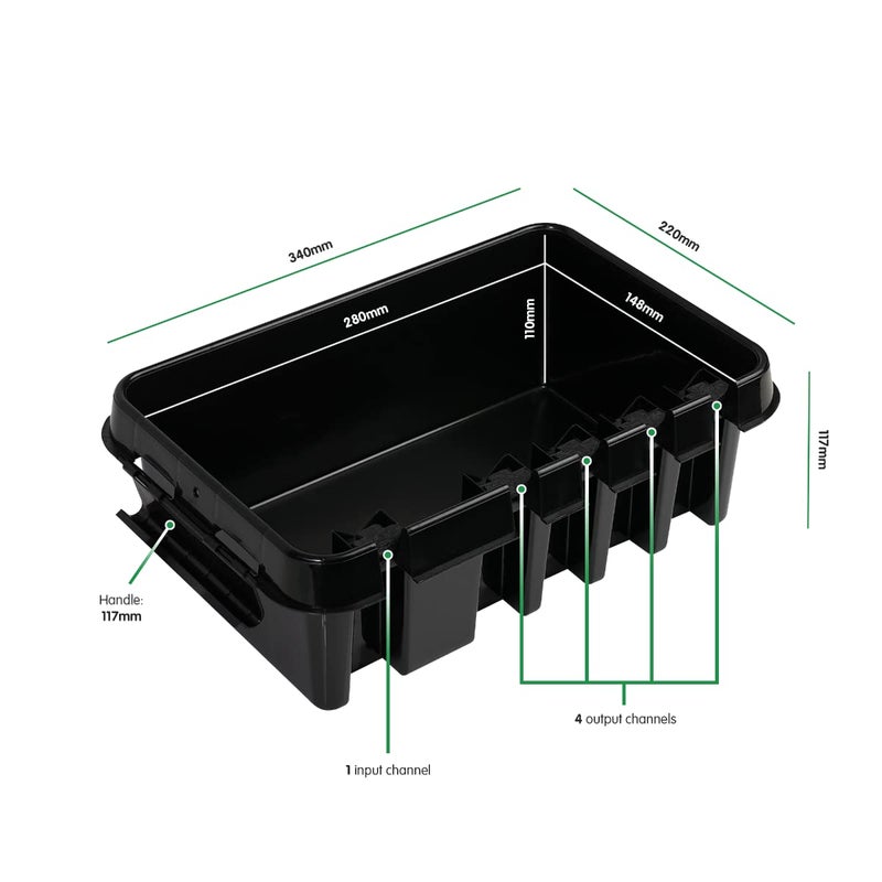 Generic Dri-Box DB-285-UK-B FL-1859-285 IP55 Weatherproof Box, Black  - Image 2