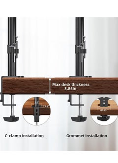 ELTRAZONE Monitor Mount for Most 13-32" Computer Screens up to 22lbs,Adjustable Single Desk Monitor Stand with Tilt Swivel Rotation, VESA 75x75mm/100x100mm  - Image 4