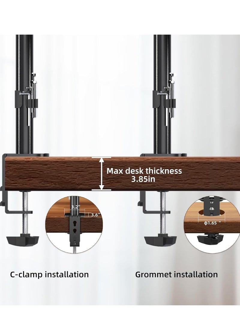ELTRAZONE Monitor Mount for Most 13-32" Computer Screens up to 22lbs,Adjustable Single Desk Monitor Stand with Tilt Swivel Rotation, VESA 75x75mm/100x100mm  - Image 4