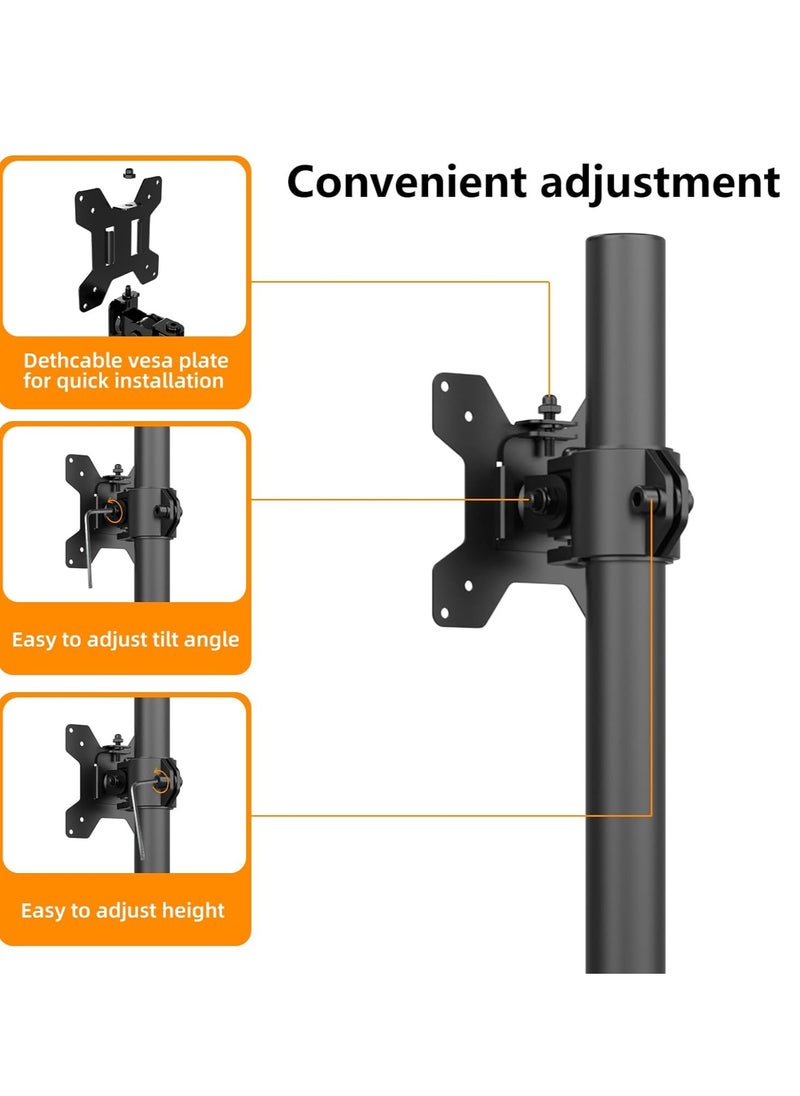 ELTRAZONE Monitor Mount for Most 13-32" Computer Screens up to 22lbs,Adjustable Single Desk Monitor Stand with Tilt Swivel Rotation, VESA 75x75mm/100x100mm  - Image 5