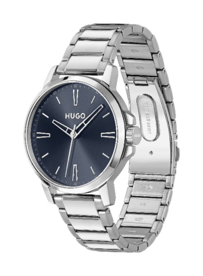 HUGO #SMOOTH Men's Quartz Watch with Blue Dial and Stainless Steel Bracelet - 1530419 - Image 1