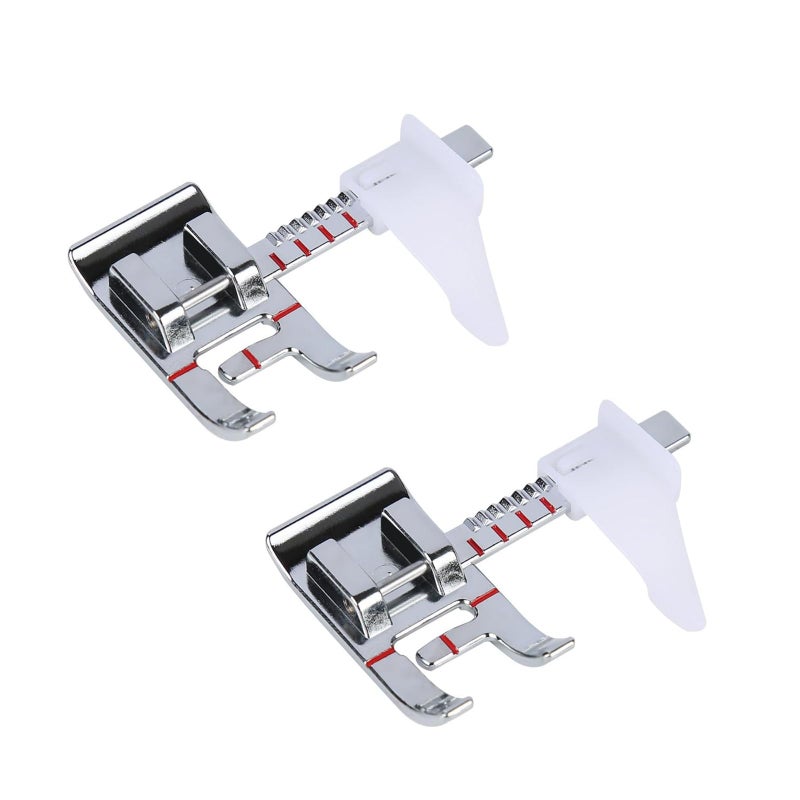 NIIIYTYB Sewing Machine Feet 2Pcs Sewing Machine Presser Foot Guide Adjustable Guide Presser Feet Seam Guide for Low Shank Domestic Rolled Hem Quilting and Accurate Stitching - Image 3