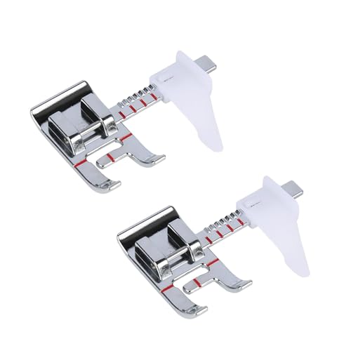 NIIIYTYB Sewing Machine Feet 2Pcs Sewing Machine Presser Foot Guide Adjustable Guide Presser Feet Seam Guide for Low Shank Domestic Rolled Hem Quilting and Accurate Stitching - Image 1