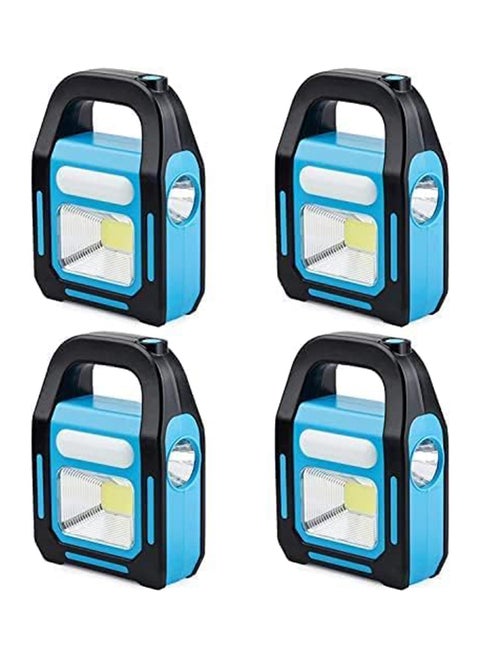 4 Pack 3 In 1 Solar Rechargeable Usb Cob LED Camping Light Lamp