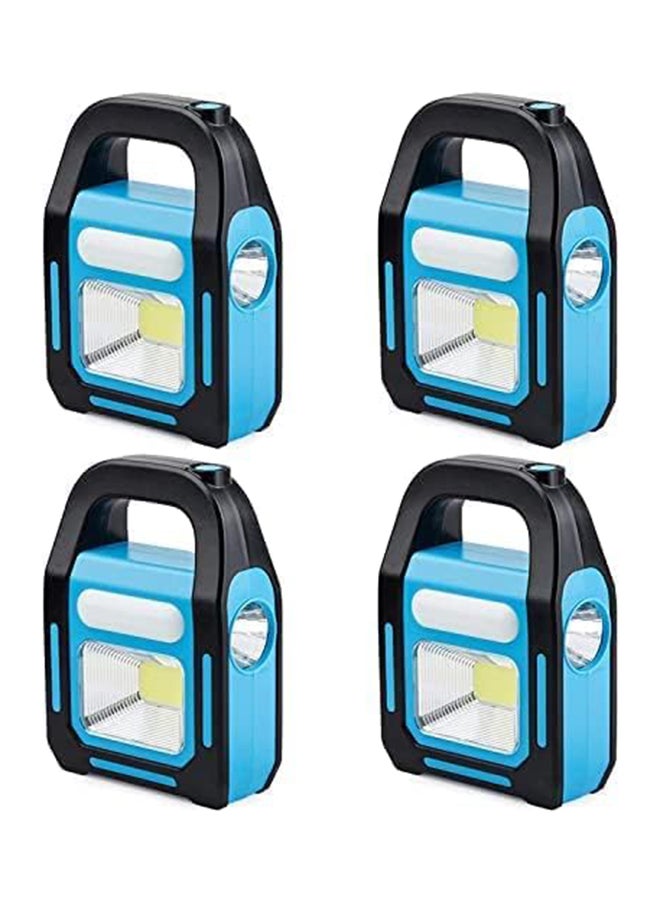 4 Pack 3 In 1 Solar Rechargeable Usb Cob LED Camping Light Lamp