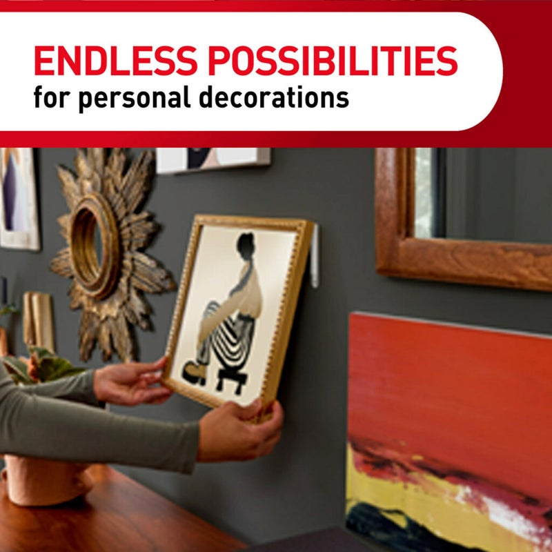 Command Variety Pack, Including 10 Pairs of Picture Hanging Strips, 6 Wire Hooks and 8 Utility Hooks for Hanging Christmas Decorations, Damage-Free Hanging Up to 19 Items with Command Strips, 1 Kit - Image 3