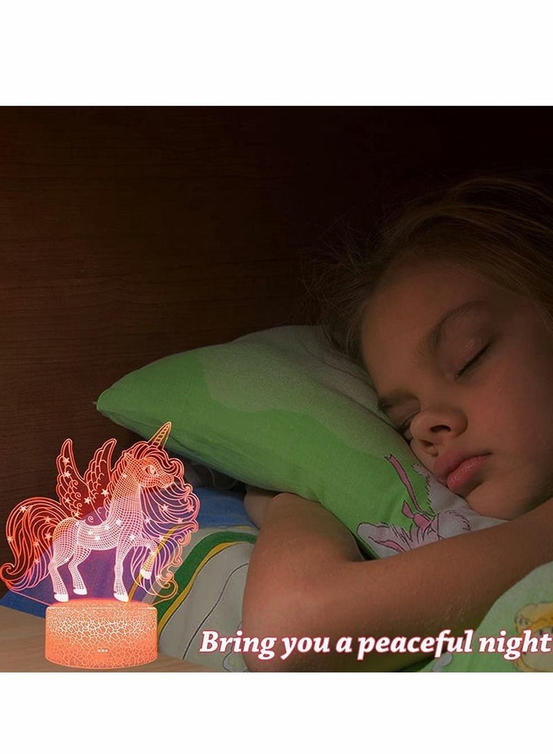 SYOSI Unicorn Night Light for Kids, 3D LED Night Light 16 Colors with Remote Control, Unicorn Decorative Night Light for Bedroom Bedside, Kids Room, Desk Ornament, Gift for Girls  - Image 4