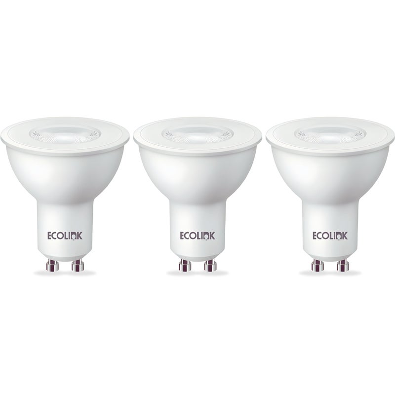 ECOLINK Spot LED Bulb 4.7 Watt, MR16, GU10 Base (3 Pieces, Warm, 2700 Kelvin, 400 Lumen) - Image 1