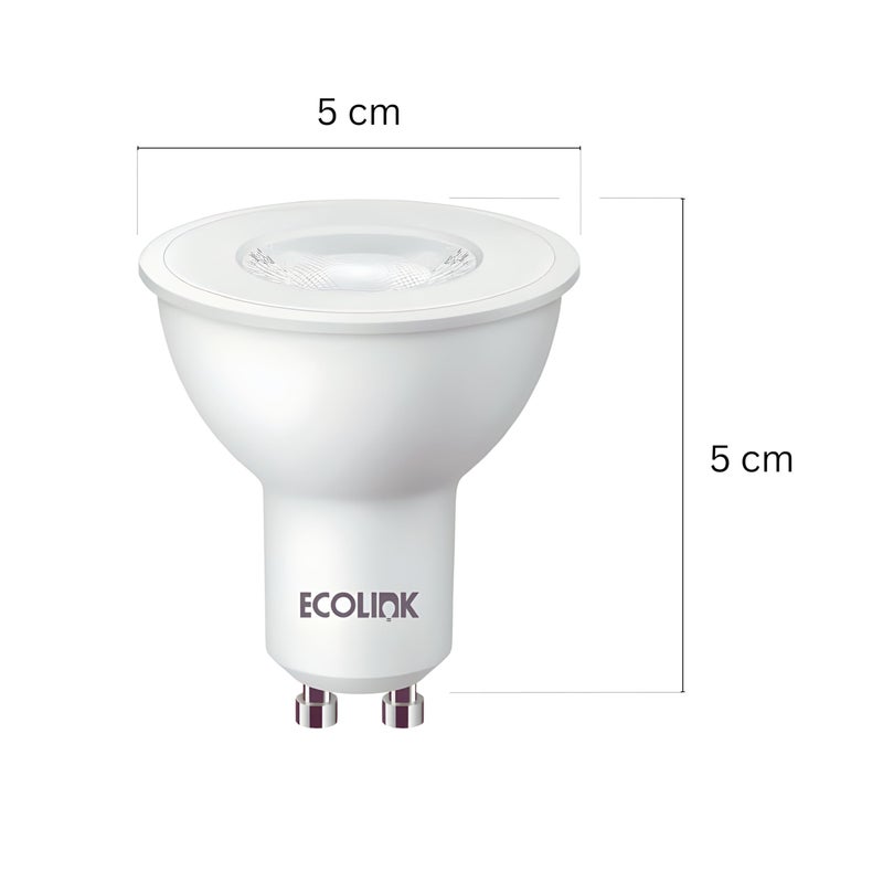 ECOLINK Spot LED Bulb 4.7 Watt, MR16, GU10 Base (3 Pieces, Warm, 2700 Kelvin, 400 Lumen) - Image 5