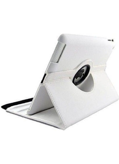 Techmaster Apple iPad Air Case Rotatable 360 ​​Degree Adjustable Case - White 