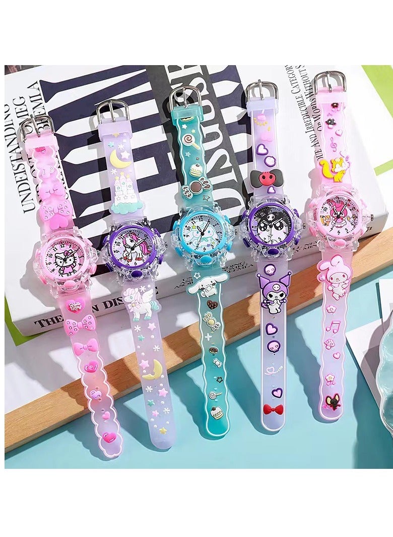 DTBG 5 Pcs Cartoon Children's Watch Set Romantic Electronic Watch  - Image 1