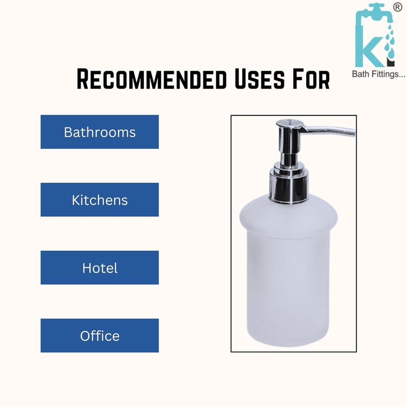 KI Stylish Glass Container RustProof Soap Dispenser 400ml Gel Lotion Shampoo Conditioner Soap Dispenser Trendy Bathroom Accessory - Image 3