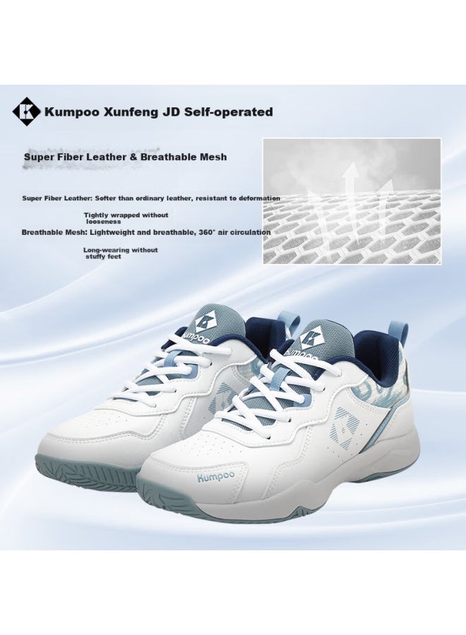 Kumpoo New Badminton Shoes Luying D21 Breathable Non-slip Wear-resistant Xunfeng Professional Sports Shoes 42 White/blue - Image 3
