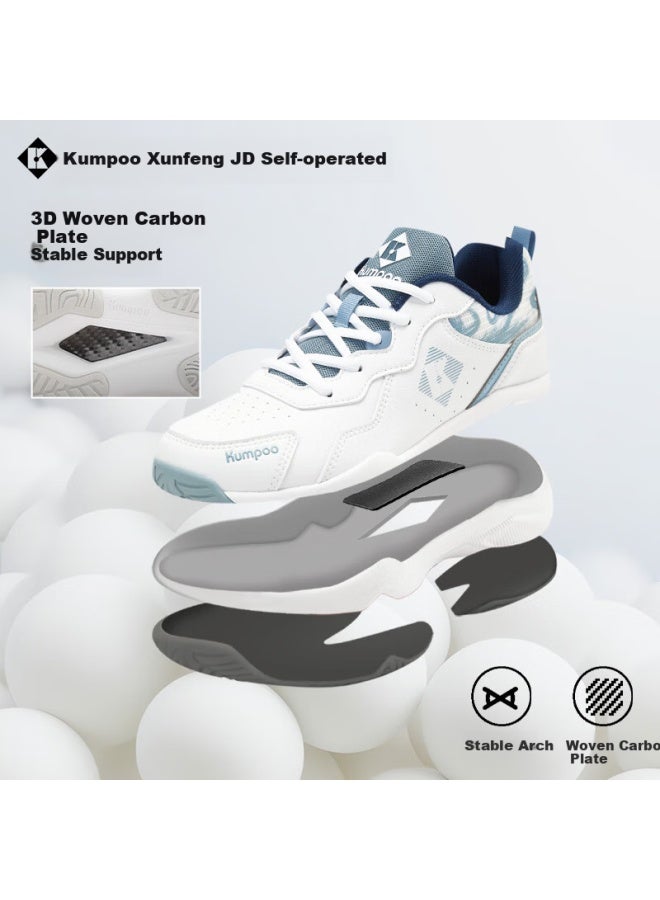 Kumpoo New Badminton Shoes Luying D21 Breathable Non-slip Wear-resistant Xunfeng Professional Sports Shoes 42 White/blue - Image 2