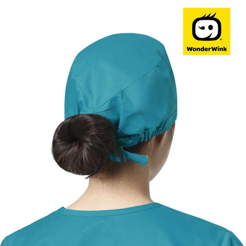 WonderWink Wink WonderWORK Scrubs for Unisex Tie Back Scrub Cap - Image 4