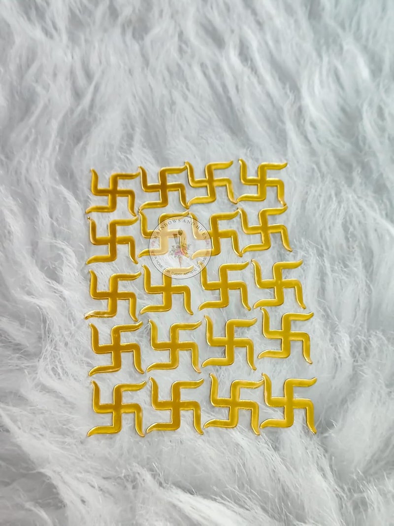 RH Gold Acrylic Cut Outs SWASTIK 1INCH 20PCS, for Resin Arts, MDF Art, Craft, Decoration, ETC... (SWASTIK 1 INCH) - Image 2