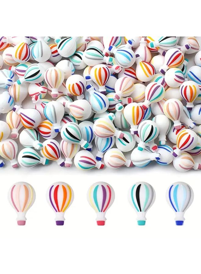 5pcs Non Toxic Hot Air Balloon Silicone Beads For DIY Jewelry Making Keychain - Image 3