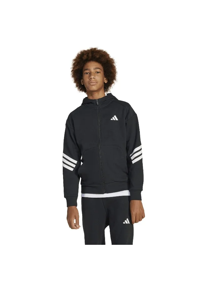 Adidas adidas future icons 3 stripes full zip track unisex hooded top