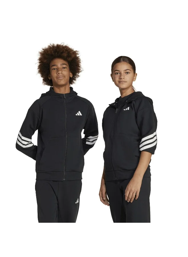 adidas جاكيت تدريب أسود J Fi 3S Fz Hd للأطفال 7-8 سنوات